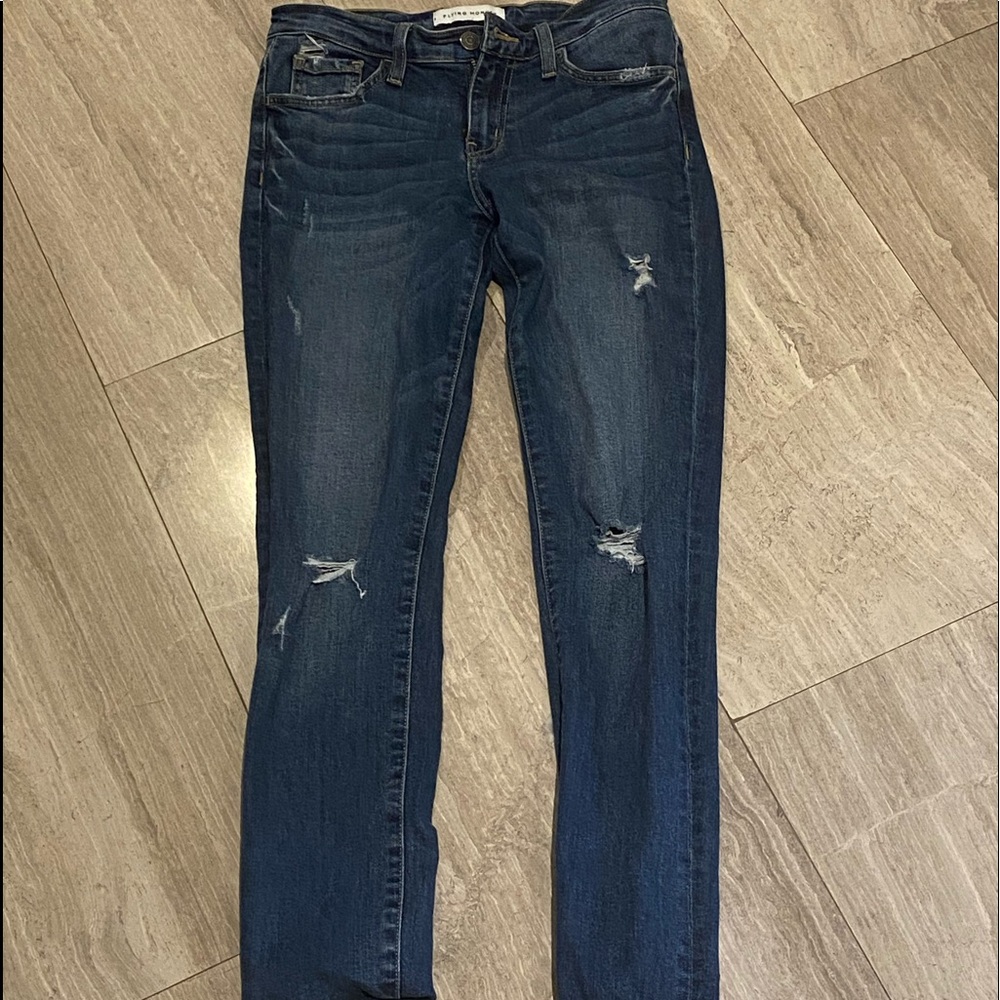 flying monkey mid rise skinny jeans